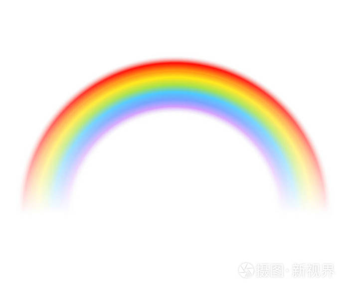 彩虹上白色孤立.矢量图