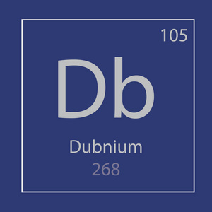 有关 Db 化学元素图标矢量插图