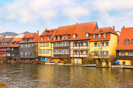 历史文化名城在德国班贝格街景视图