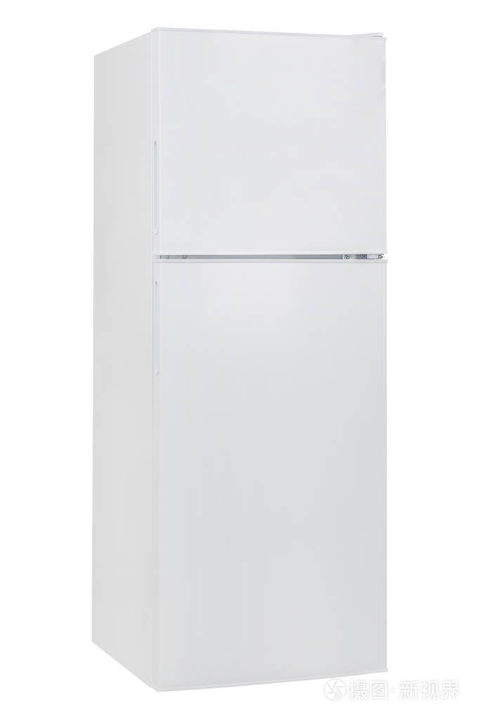 孤立在白色背景上的白色冰箱