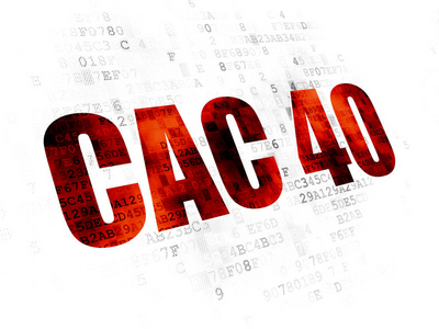 股票市场指标概念 Cac 40 数字背景