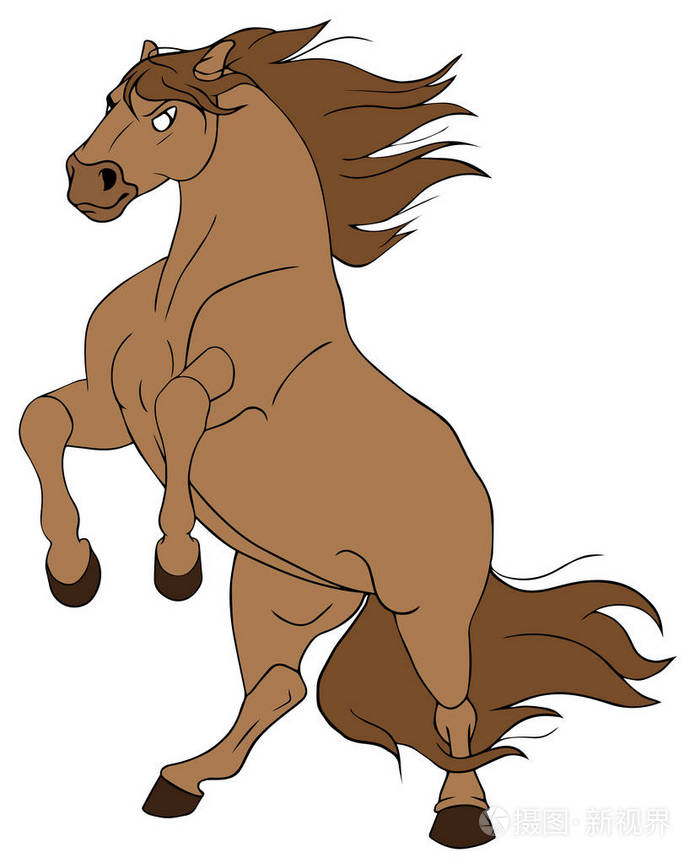 可爱的马微笑.eps 10 矢量图插画-正版商用图片0qxi2x-摄图新视界