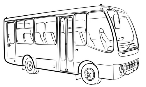 草绘的公交车