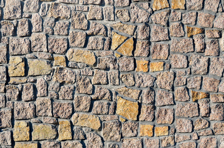 花岗石石材修建隔离墙的纹理