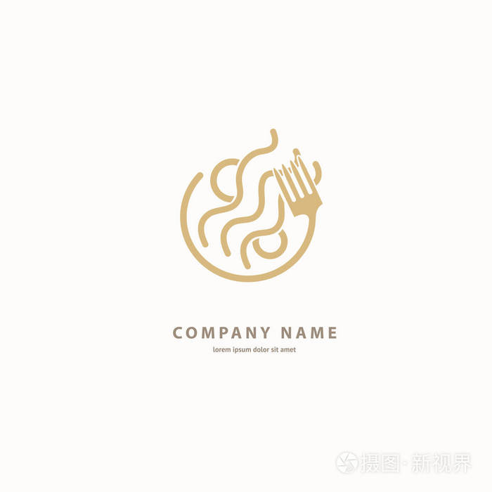 带意大利面的矢量图标板