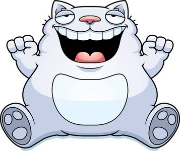 肥猫卡通卡通肥猫坐照片