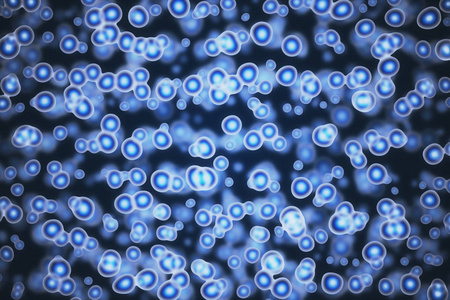 微生物学背景通过显微镜3d 图放大的或细菌的运动照片