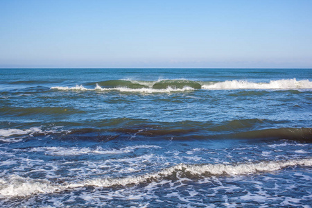 海浪，黑海，Poti，格鲁吉亚海岸