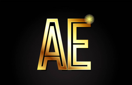金卡字母 ae a e 标志组合设计适合公司或企业照片
