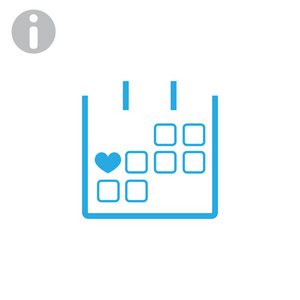 2 月 14 日日历简单图标