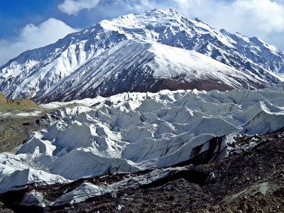 巴基斯坦北部喀喇昆仑山 Shimshal 河谷的 Yazghil 冰川
