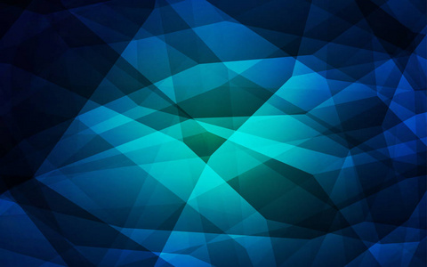 深蓝色矢量抽象多边形图案。带有渐变的多边形抽象插图。全新设计为您的企业