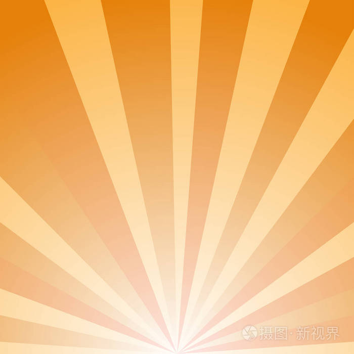 阳光的抽象背景.橙色和金色的颜色爆裂的背景.矢量插图.