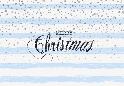 圣诞快乐。矢量插图。为贺卡, 海报的下落的雪元素