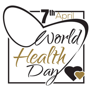 世界卫生日。4 月 7 日。版式设计