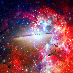 美丽的螺旋星系。Nasa 提供的这个图像的元素