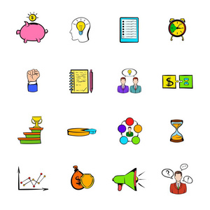 业务规划图标设置卡通图片