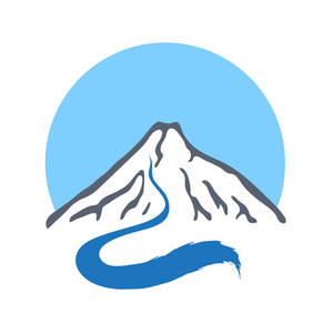 高山流水流水瀑布在山间溪流的堰.缤纷的落叶上石头入水.