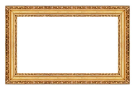 油画镜子或照片的金色框架