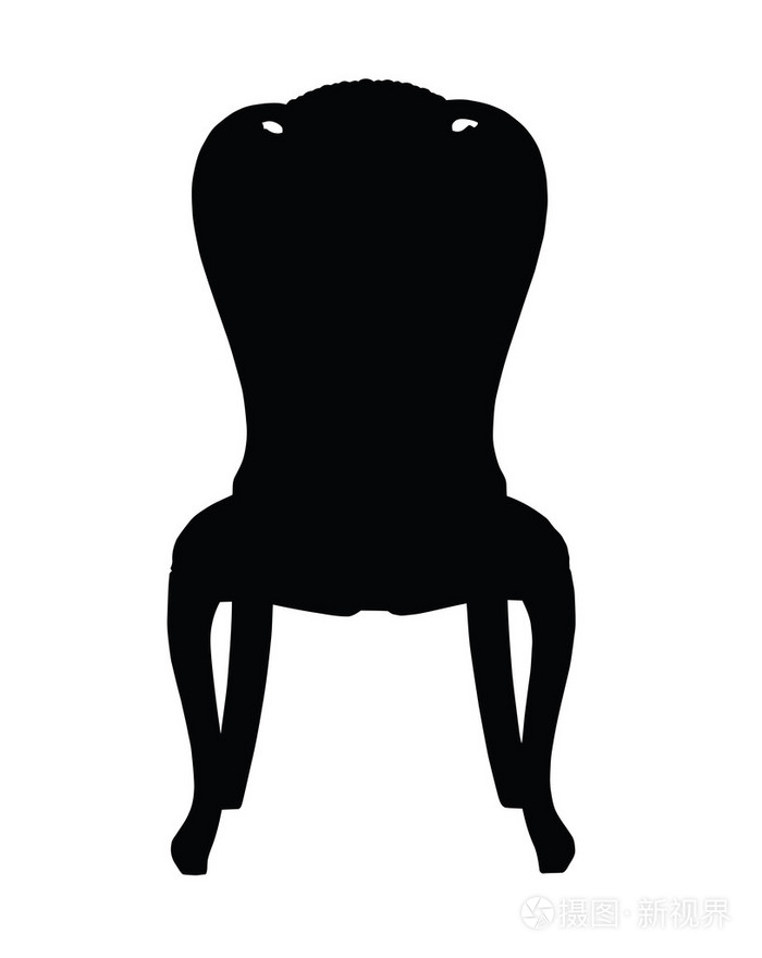 经典的椅子的剪影
