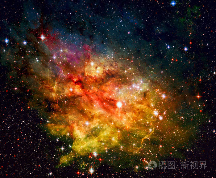 星云, 恒星和银河系在深空间.nasa 提供的这个图像的元素