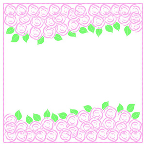 粉红玫瑰背景上白色带副本空间