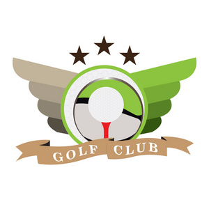 孤立的高尔夫会徽