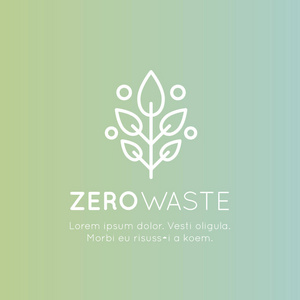 循环再造生态概念，绿色能源 零废物的符号