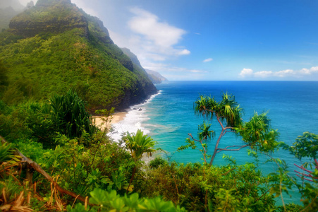 Na Pali 海岸沿线走卡拉劳步道