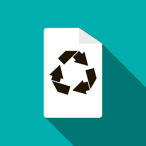 回收利用平面样式的图标
