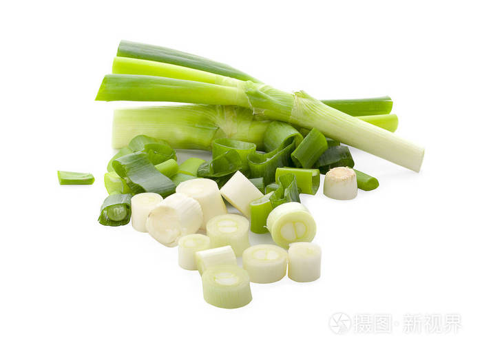 葱花或孤立的白色背景上的葱照片 正版商用图片0qzn1i 摄图新视界