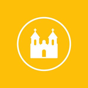 教会图标在圈子, 天主教寺庙标志