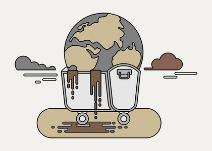 卡通垃圾袋图片-卡通垃圾袋素材-卡通垃圾袋插画-摄图新视界