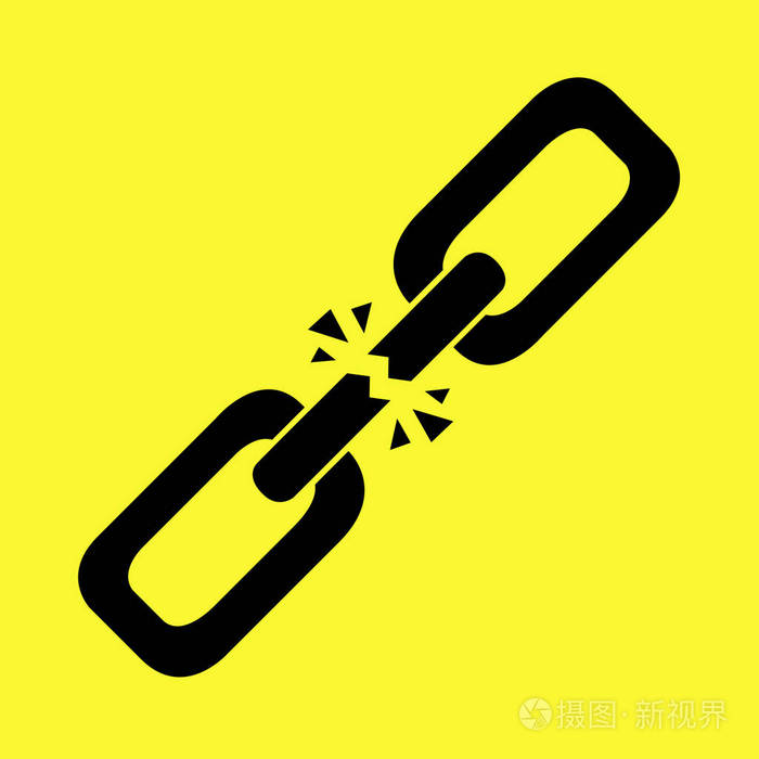 断开的链链接.矢量 illustartion