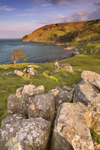 在北爱尔兰铜锣海岸的 Murlough 湾