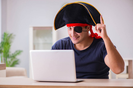 海盗在计算机与数字安全概念