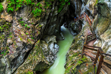 令人惊叹的峡谷萨尔茨区域，奥地利，欧洲 Lammerklamm