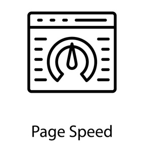 网站以车速表表示页面速度概念图片