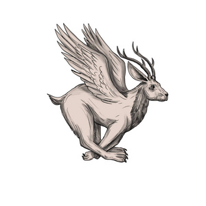 Wolpertinger 运行侧纹身