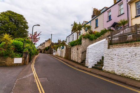 典型的英语建筑，住宅建筑的行 alo