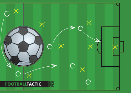 足球游戏战略计划。足球背景