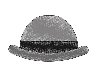 绅士帽孤立的图标
