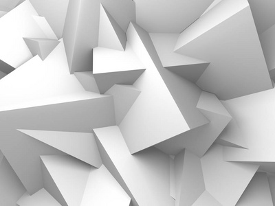 立方体白色的抽象几何背景