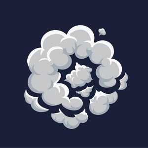 烟粉尘爆炸卡通框架照片