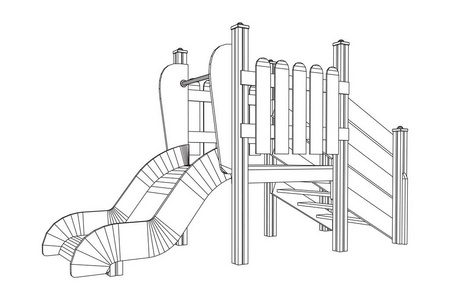 操场滑动线框图片