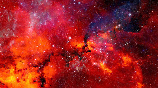 行星和星系在自由空间中的星星。这幅图像由美国国家航空航天局提供的元素