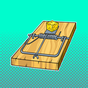 捕鼠器漫画风格矢量图照片