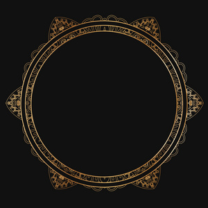 圆形花边边框框架剪影照片