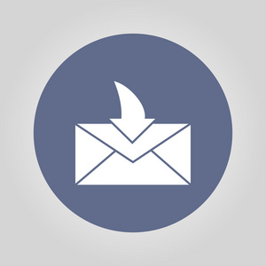 信封邮件标志.平面设计风格照片