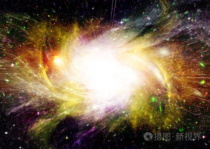 星星在一个遥远的星系中的尘埃和气体星云这幅图像由美国国家航空航天
